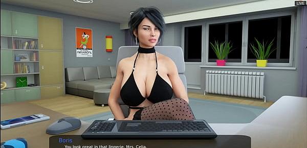 trends21 - Milfy City - v0.6e - Part 21 -  Sexy teacher  has multiple orgasm on skype (dubbing)